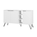 Μπουφές μελαμίνης Clara Megapap χρώμα λευκό 142x35,6x83εκ.