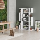 Βιβλιοθήκη μελαμίνης Mito Megapap χρώμα λευκό 108x25x161εκ.