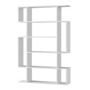 Βιβλιοθήκη μελαμίνης Mito Megapap χρώμα λευκό 108x25x161εκ.