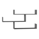 Ραφιέρα τοίχου Tibet Megapap χρώμα ανθρακί 119x22x66εκ.