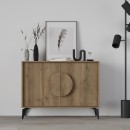 Μπουφές μελαμίνης Gora Megapap χρώμα ανοιχτό καφέ 110x35,6x82εκ.