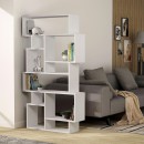 Βιβλιοθήκη μελαμίνης Karmato Megapap χρώμα λευκό 96x25,5x168,5εκ.