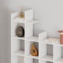 Βιβλιοθήκη μελαμίνης Manco Megapap χρώμα λευκό 122x25,5x188εκ.