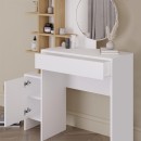 Τουαλέτα με καθρέπτη Mup Megapap χρώμα λευκό - sapphire oak 105x35x151εκ.