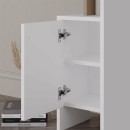 Τουαλέτα με καθρέπτη Mup Megapap χρώμα λευκό - sapphire oak 105x35x151εκ.