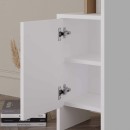 Τουαλέτα με καθρέπτη Mup Megapap από μελαμίνη χρώμα λευκό 105x35x151εκ.