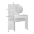 Τουαλέτα με καθρέπτη Mup Megapap από μελαμίνη χρώμα λευκό 105x35x151εκ.