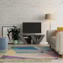 Έπιπλο τηλεόρασης Pipralla Megapap χρώμα ανθρακί 110x30x40εκ.