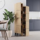 Ντουλάπι κουζίνας/μπάνιου - Παπουτσοθήκη Stair Megapap χρώμα sapphire oak 62,2x37,4x156εκ.