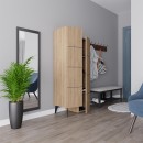 Ντουλάπι κουζίνας/μπάνιου - Παπουτσοθήκη Stair Megapap χρώμα sapphire oak 62,2x37,4x156εκ.