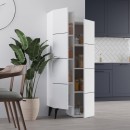 Ντουλάπι κουζίνας/μπάνιου - Παπουτσοθήκη Stair Megapap μελαμίνης χρώμα λευκό 62,2x37,4x156εκ.