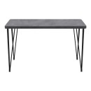 Τραπέζι Roger Megapap Mdf - μεταλλικό χρώμα σκούρο γκρι σκυροδέματος 120x70x75εκ.