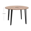 Τραπέζι Zeno Megapap χρώμα ακακίας Ø110x73,5εκ.