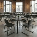 Τραπέζι Zeno Megapap χρώμα σκούρο γκρι σκυροδέματος Ø110x73,5εκ.