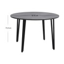 Τραπέζι Zeno Megapap χρώμα σκούρο γκρι σκυροδέματος Ø110x73,5εκ.