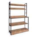 Έπιπλο κουζίνας Foyer Megapap χρώμα μαύρο - pine oak 101x36x160,7εκ.