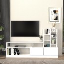 Σύνθεση τηλεόρασης Pesaro Megapap χρώμα λευκό 165x25x91,3εκ.