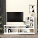 Σύνθεση τηλεόρασης Pesaro Megapap χρώμα λευκό 165x25x91,3εκ.