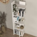 Βιβλιοθήκη μελαμίνης Perla Megapap χρώμα λευκό 48x22x170εκ.