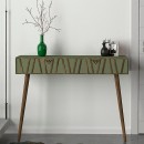 Κονσόλα επιτοίχια Forest Megapap χρώμα λαδί - καρυδί 120x35x89,3εκ.