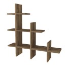 Ραφιέρα τοίχου Juke Megapap χρώμα καρυδί 81,8x18x80εκ.