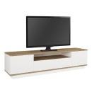 Έπιπλο τηλεόρασης Fedya Megapap χρώμα λευκό - sapphire oak 180x45x44,6εκ.