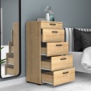 Συρταριέρα Helia Megapap χρώμα φυσικό οξιάς 60x44x108εκ.