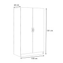 Ντουλάπα ρούχων Victoria Megapap δίφυλλη χρώμα λευκό 100x60x181εκ.