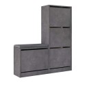 Παπουτσοθήκη μελαμίνης Dude Megapap χρώμα γκρι ρετρό 104,8x26x118,5εκ.