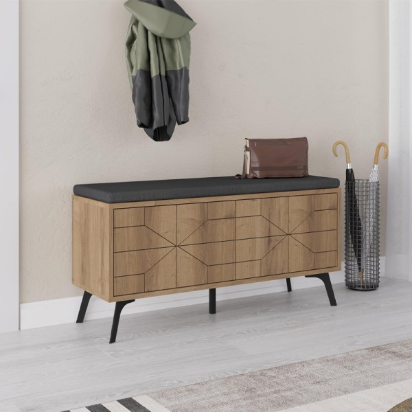 Παπουτσοθήκη Dune Megapap χρώμα ανοιχτό καφέ 107x35x55εκ.