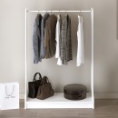 Έπιπλο εισόδου Belgum Megapap χρώμα λευκό 87,3x35x128εκ.