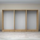 Ντουλάπα ρούχων Victoria Megapap εξάφυλλη χρώμα φυσικό οξιάς 300x60x181εκ.