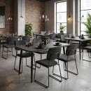 Τραπέζι Levico Megapap Mdf - μεταλλικό χρώμα σκούρο γκρι σκυροδέματος 120x70x75εκ.