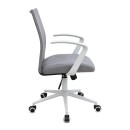 Καρέκλα γραφείου Berlin Megapap υφασμάτινη χρώμα γκρι - λευκό 64x63x89/96εκ.