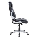 Καρέκλα γραφείου διευθυντική Gustavo Megapap από τεχνόδερμα χρώμα μαύρο 69x65x116/126εκ.