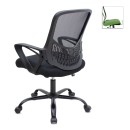 Καρέκλα γραφείου Freda Megapap με ύφασμα Mesh χρώμα μαύρο 65x65x90/100εκ.