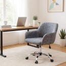 Καρέκλα γραφείου Lana Megapap υφασμάτινη χρώμα γκρι 61x61x80/90εκ.