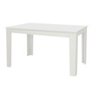 Τραπέζι Darlen Megapap χρώμα λευκό 125x72x74εκ.