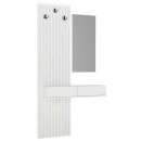 Έπιπλο εισόδου Elois Megapap χρώμα λευκό 96,6x26,8x195,5εκ.