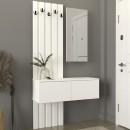 Έπιπλο εισόδου Kanso Megapap χρώμα λευκό 100x35x196,7εκ.