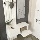 Έπιπλο εισόδου Kanso Megapap χρώμα λευκό 100x35x196,7εκ.