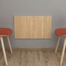 Τραπέζι κουζίνας - Γραφείο επιτοίχιο πτυσσόμενο Ravan Megapap χρώμα sapphire oak 72x45εκ.