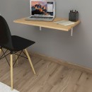 Τραπέζι κουζίνας - Γραφείο επιτοίχιο πτυσσόμενο Ravan Megapap χρώμα sapphire oak 72x45εκ.