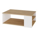 Τραπεζάκι σαλονιού Berg Megapap χρώμα sapphire oak - λευκό 110x60x40εκ.