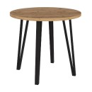 Τραπέζι Xana Megapap χρώμα sepet oak Ø90x77,5εκ.