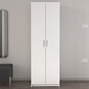 Παπουτσοθήκη Renso Megapap δίφυλλη χρώμα λευκό 59,8x37,8x178,5εκ.