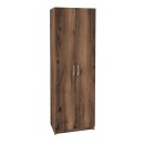 Παπουτσοθήκη Renso Megapap δίφυλλη χρώμα καπνιστή καρυδιά 59,8x37,8x178,5εκ.