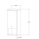 Ντουλάπι μπάνιου επιτοίχιο Mis Megapap χρώμα καρυδί 30x21,8x71εκ.