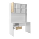 Γραφείο εργασίας London Megapap χρώμα λευκό - oak 120x60x196εκ.