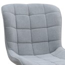 Καρέκλα τραπεζαρίας Chiara Megapap γκρι ύφασμα - μεταλλικό μαύρο πόδι 48x58x81εκ. | Σετ 2 τεμ